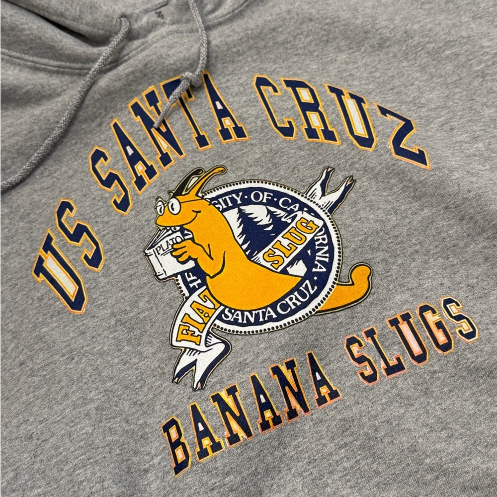 UC Santa Cruz College Banana Slugs Sleeveless Cutoff Hoodie Pulp Fiction Replica - Picture 5 of 5